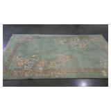 Area rug, 64" x 102", light green and pastel,