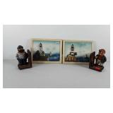 Home decor, includes pirate book ends and two