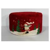 Ottoman with Christmas / Snowman cover. Cover