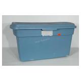 28 gallon Rubbermaid storage tote with hinged