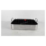 Roasting pan with rack, 16" × 12" × 3.5"