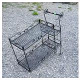 Wrought iron Tea Cart, Note the lean as feet