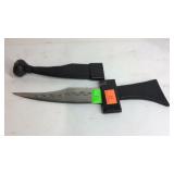 Knife with leather handle