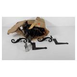 Shutter hardware, hinges and lock backs