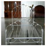 Full size iron bed frame. Headboard, footboard