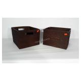 2 storage basket crates with handles. These show