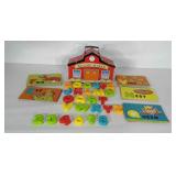 Magnet School metal tin with letter cards and