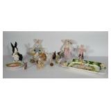 Easter themed decor: bunny tray and plate (plate