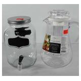 Beverage dispensers, includes glassware beverage