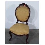 Cute French Prov Medallion Back Parlor Chair,