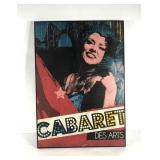 Cabaret poster on board with low profile frame,