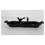 Cast iron bird bath, 15.5"