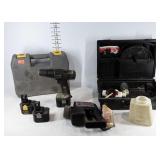 Tools, Ryobi 12 volt drill and Craftsman airless