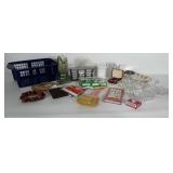 Mixed lot: stink bug trap, glassware,  window