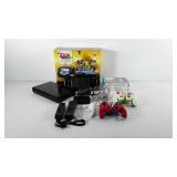 Wii U console with box, games, controllers,