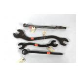 Large mechanics wrenches, four