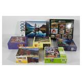 Group of puzzles, all opened, may not be complete