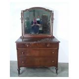 Bedroom Dresser, 2 over 2 Drawers, flat front