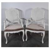 Pair of French Prov Side Chairs, cane backs, nice