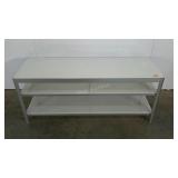 Milky glass topped TV stand, 16 x 47 x s20,