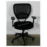 Mesh backed office chair, adjustable height and