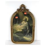 Early print of Jesus praying at Gethsemane,