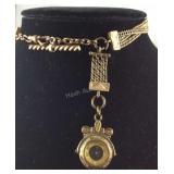 Fancy gold filled sliding watch chain with