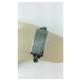 Sterling silver sweetheart token/ID bracelet with