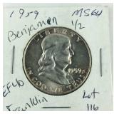 1959 Franklin Half dollar