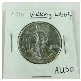 1941 walking liberty half dollar