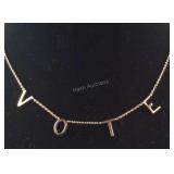 Rose gold over sterling silver necklace 18-20in