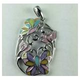 Sterling silver butterfly pendant