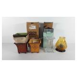 Home decor, includes three tole-painted pots with