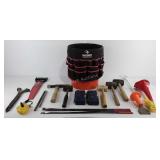 Tools, Husky bucket organizer, mallets, Husky PVC