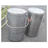 Two Stainless steel Cainster type Pals handled