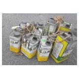 10 Early Tin Maple syrup Advertising cans, 3 with