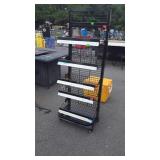Commercial Display Rack, on rollers, adjustable