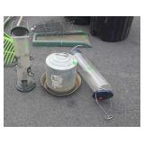 Feeders, 2 Bird, one Galvanized chicken waterer