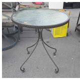 28" Round glass top Balcony Table