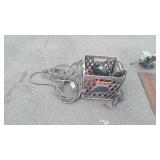 Milk Crate 2 Trouble lights, one extension cord