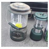 Two Coleman battery operated Camping lanterns