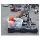 Weight Room Lot. Steel weights of various sizes