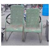 Pair of Early Outdoor Metal Rocking Porch Chairs,