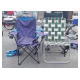 4 Outdoor Chairs, 3 Camping types one is Rocking
