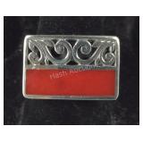 Size 7 Sterling sport coral Bali handcrafted ring