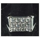 Size 12 lab created white sapphire 2ct men