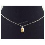 Sterling Brazilian citrine 8x6mm pear cut 1ct