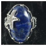Size 10 lapis lazuli and Austrian crystal 10ct