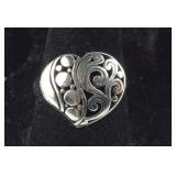 Size 7 Sterling heart ring 3.05gr