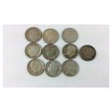 10 silver Roosevelt dimes
